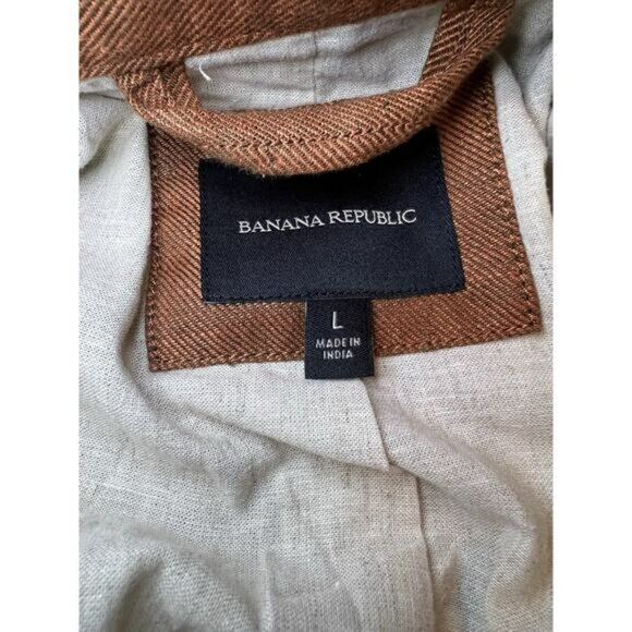 Banana Republic Women’s Arielle Linen Blend Jacket Size Large EUC - Picture 8 of 14